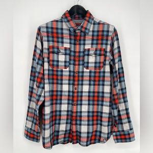 The North Face Shacket M Plaid Button Up Flannel Long Sleeve‎ Heavyweight EUC